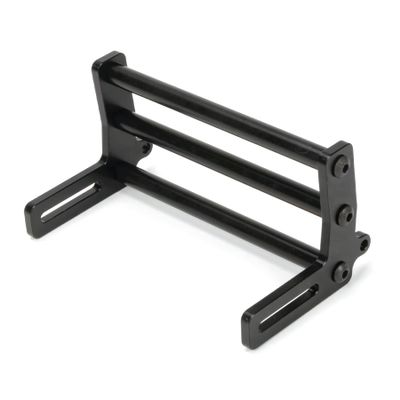 RC Front Bumper, Aluminum Alloy Bumper, RC Car Metal Front Bumper for 1/10 RC Car Crawler Chassis Gspeed LCG TRX4 SCX10 Dodge Power Wagon Cliffhanger Body Shell Accessory Parts (Black)