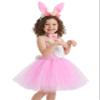 DENCTORAM Girls Tutu Dress Easter Bunny Costume Hawaiian Tutu Dress Hula Princess Dresses with Headband for Kids view 2