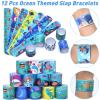 Golray 112pcs Under the Sea Party Favors Ocean Animal Creature Bulk Toy Gift Summer Birthday Supplies for Kids Boy Girl Straw Bubble Wand Tattoo Sticker Goodie Bag Filler Stuffer view 3