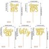 30 Pack 50th Birthday Cupcake Toppers Glitter Straight Outta 1975 Happy 50th Fifty Awesome Since 1975 Cupcake Picks 50 Fabulous Cake Decorations for Birthday Wedding Anniversary Party Gold view 2
