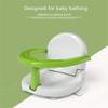 Foldable Non Slip Bath Seat - Baby Bathtub Chair for Sitting Up, Wrap-Around Seat with Suction Cups, 6-18 Months (White Green) view 2