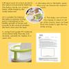 Foldable Non Slip Bath Seat - Baby Bathtub Chair for Sitting Up, Wrap-Around Seat with Suction Cups, 6-18 Months (White Green) view 3