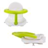 Foldable Non Slip Bath Seat - Baby Bathtub Chair for Sitting Up, Wrap-Around Seat with Suction Cups, 6-18 Months (White Green) view 4