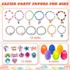 Aviski 12Pcs Easter Surprise Eggs with Cute Bracelet & Ring Inside for Easter Theme Party Favors, Supplies for Easter Egg Hunt, Basket Stuffers/Fillers, Classroom Prize Supplies Toddler Boys Girls view 3
