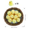 Amosfun 1set Easter Plush Chicken Toys Stuffed Chickens and Nest for Home Decoration Warm Atmosphere Creative Coop Design for Holiday Parties and Boys and Girls Playtime view 2