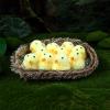 Amosfun 1set Easter Plush Chicken Toys Stuffed Chickens and Nest for Home Decoration Warm Atmosphere Creative Coop Design for Holiday Parties and Boys and Girls Playtime view 4
