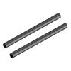 DMiotech 2 Pack 16mmx14mmx330mm Carbon Fiber Round Tubes, 3K Roll Wrapped Carbon Tube for RC Quadcopter, RC Airplane view 1