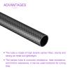 DMiotech 2 Pack 16mmx14mmx330mm Carbon Fiber Round Tubes, 3K Roll Wrapped Carbon Tube for RC Quadcopter, RC Airplane view 4