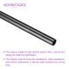 DMiotech 1 Pack 10mmx8mmx500mm Carbon Fiber Round Tubes, 3K Roll Wrapped Glossy Carbon Tube for RC Quadcopter, RC Airplane view 4