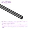 DMiotech 2 Pack 8mmx6mmx500mm Carbon Fiber Round Tubes, 3K Roll Wrapped Glossy Carbon Tube for RC Quadcopter, RC Airplane view 4