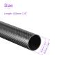 DMiotech 1 Pack 25mmx23mmx500mm Carbon Fiber Round Tubes, 3K Roll Wrapped Glossy Carbon Tube for RC Quadcopter, RC Airplane view 3