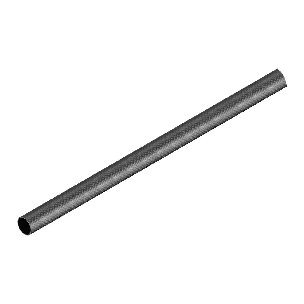 DMiotech 1 Pack 20mmx18mmx500mm Carbon Fiber Round Tubes, 3K Roll Wrapped Carbon Tube for RC Quadcopter, RC Airplane