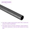 DMiotech 1 Pack 20mmx18mmx500mm Carbon Fiber Round Tubes, 3K Roll Wrapped Carbon Tube for RC Quadcopter, RC Airplane view 4