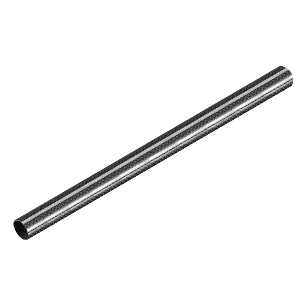 DMiotech 1 Pack 20mmx18mmx500mm Carbon Fiber Round Tubes, 3K Roll Wrapped Glossy Carbon Tube for RC Quadcopter, RC Airplane
