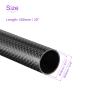 DMiotech 1 Pack 20mmx18mmx500mm Carbon Fiber Round Tubes, 3K Roll Wrapped Glossy Carbon Tube for RC Quadcopter, RC Airplane view 3