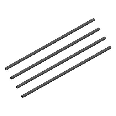 DMiotech 4 Pack 6mmx4mmx350mm Carbon Fiber Round Tubes, 3K Roll Wrapped Carbon Tube for RC Quadcopter, RC Airplane