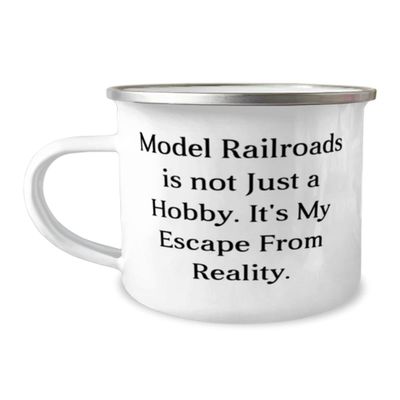 Inspirational Model Railroads Gifts, Model Railroads is not Just a, Motivational Holiday 12oz Camper Mug Gifts For Friends, Model trains, Toy trains, Train sets, Kids train set, Wooden train set,