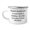 Inspirational Model Railroads Gifts, Model Railroads is not Just a, Motivational Holiday 12oz Camper Mug Gifts For Friends, Model trains, Toy trains, Train sets, Kids train set, Wooden train set, view 1