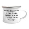 Inspirational Model Railroads Gifts, Model Railroads is not Just a, Motivational Holiday 12oz Camper Mug Gifts For Friends, Model trains, Toy trains, Train sets, Kids train set, Wooden train set, view 2
