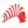 20 Colors! Fidget Slug - Articulated 3D Printed Carpenter Worm - Caterpillar - Clicking Flexible Sensory Toy - TikTok Trending (RED/White) view 1