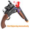 Safe Toy Double Barrel Gun for Boy with Ejecting Shell Soft Bullets,Realistic Model Shotgun Toys Foam Blaster Play Gun Toy with Soft Bullet Look Real Action Model for Children (Double_Brown) view 3