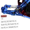 hopsupRC RC Aluminum Adjustable Turnbuckles Upgrades Part for 1/10 Slash/Rustler/Stampede/Hoss 2WD 4X4,Alloy Aluminum Adjustable Turnbuckles Camber Links Toe Link,#3644 3745 1935 7PCS Navyblue view 2