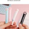 Kawaii Cat Paw Mini Portable Cute Stationery Scissors, Stainless Steel Multifunctional Folding Art Scissors for Home School Office, Teacher Student Kids Pink view 4