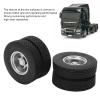 Alomejor Rear Tires, Aluminum Alloy Black 2pcs RC Rear Tires Remote Control Car Accessories for 1/14 Trailer Truck view 2
