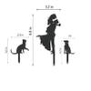 JIEEIN Wedding Cake Topper - Bride Hold Groom with Flowers Besides Pet Cat and Pet Dog Silhouette Cake Decoration view 4