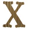 13.7" Metal Letters for Wall Decor, Corrugated Golden Large 3D Letters, Decorative Farmhouse Hanging Alphabet Signs for Home Bedroom Office Wedding Party (X) view 1