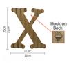 13.7" Metal Letters for Wall Decor, Corrugated Golden Large 3D Letters, Decorative Farmhouse Hanging Alphabet Signs for Home Bedroom Office Wedding Party (X) view 2