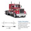 Diydeg RC Axle, Aluminium Alloy 1/14 RC Truck Front Steering Rod Link Pole Wheel Axle, RC Front Steering Wheel Axle Upgrades Parts for 1/14 Remote Control Unpowered Tractor Truck (Silver) view 3