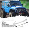 Diydeg RC Axle, Aluminium Alloy 1/14 RC Truck Front Steering Rod Link Pole Wheel Axle, RC Front Steering Wheel Axle Upgrades Parts for 1/14 Remote Control Unpowered Tractor Truck (Silver) view 4