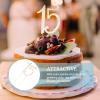 VALICLUD 15Th Birthday Cake Topper with Gold Rhinestones Alloy Decorative Number Pick for Anniversary Party Quinceanera Celebration 8.46X3.34In view 3