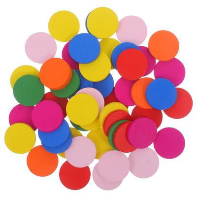 Alasum 150 Pcs Colorful Round Wood Discs 0.78 Inch Wooden Counters for Kids Math Educational Toys DIY Crafts and Fine Motor Skills Development