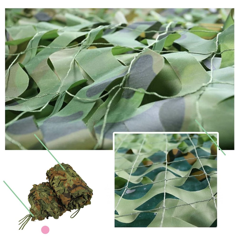 KOOEIN Camouflage Netting,Army Camouflage,Photographic Protection nets,Oxford Cloth nets,Game Simulation,3D,Woodland Camouflage nets, Jungle Bird Watching,Jungle-611m/19.736.1ft