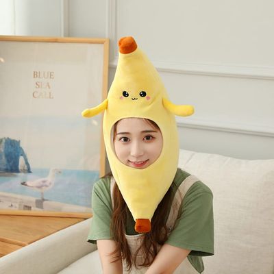 Alipis Baby Clothes Baby Clothes Infant Clothing Novelty Plush Banana Hat Banana Costume Hat Dress Up Cosplay Party Costume Headgear Decked Accessories