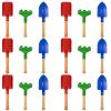 Tarpop 18 Pcs Kids Gardening Tools Set, Metal Kids Yard Tools with Sturdy Wooden Handle Safe Children Beach Sandbox Toy Sand Play Kit for Flower Soil Planting Loosening Digging, Trowel, Rake, Shovel view 1