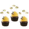 30 PCS Bumble Bee Cupcake Toppers Resin Little Figurine Bee Cupcake Picks Oh Babee Cake Decorations for Bee Theme Baby Shower Kids Boys Girls Birthday Party Decoration Supplies view 1