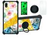 Consumer Cellular Avid 579 Z5156cc Case Compatible with Zte Avid 579 Phone Case Cover [with Tempered Glass Screen Protector][Hard PC + Soft Silicone][Ring Support] [Gold Glitter+Luminous] JSH-SHS view 1