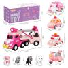 Seveclotree 9 in 1 Carrier Truck Cars Toys - Pink Princess Girl Car with Light and Sound - Toddler Toys Age 1-4 view 4