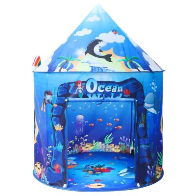 KIRKJUFELL Premium Under The Sea Kids Tent, Ocean Mermaid Play Tent for Kids as Gifts, Pop Up Princess Castle for Boys & Girls as Chirldren Playhouse. Indoor Pretend Toys for Toddlers 3-5