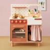 Tiny Land Wooden Play Kitchen, Toddler Kitchen with Cutting Food Set, Kids Kitchen Playset Toys for Girls & Boys, Educational Role Play Gift for Small Spaces view 1