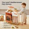 Tiny Land Wooden Play Kitchen, Toddler Kitchen with Cutting Food Set, Kids Kitchen Playset Toys for Girls & Boys, Educational Role Play Gift for Small Spaces view 2