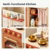 Tiny Land Wooden Play Kitchen, Toddler Kitchen with Cutting Food Set, Kids Kitchen Playset Toys for Girls & Boys, Educational Role Play Gift for Small Spaces view 3