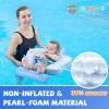 GENTEACO Mambobaby Baby Swim Float with Canopy 3-24 Months Non-Inflatable Infant Floats for Pool Add Tail Avoid Flip Skin-Friendly Material for Toddler Boys Girls(Blue) view 2