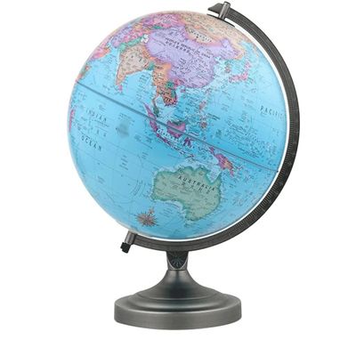 OLOTU Globe 12 Inch World Globe for Kids Adults with Stainless Steel Stand 360Rotation Educational Discovery World Map Globe for Home School Globe for Decor