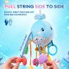 Jollybaby Activity Pull String Hanging Toy for Baby Stroller Car Seat Crib Play Gym, Plush Stuffed Ocean Whale Toy for Carseat with Teether Rattles, Montessori Sensory Toy for Baby Gift view 3