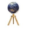 Globe Illuminated World Globe for Kids Geography Educational Easy to Read Light Up Globe with Wooden Tripod Stand for Home and Office Globe for Decor view 1
