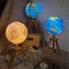 Globe Illuminated World Globe for Kids Geography Educational Easy to Read Light Up Globe with Wooden Tripod Stand for Home and Office Globe for Decor view 4
